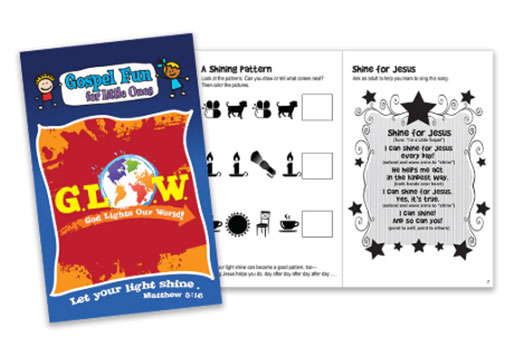 Gospel Fun Book G.L.O.W. God Lights Our World